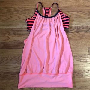 Bright Orange & Navy Lulu Tank